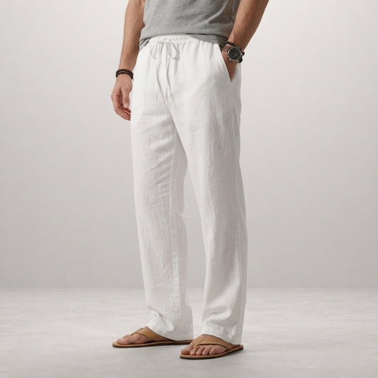 Mateo – Relaxed linen blend trousers