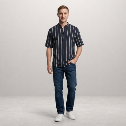 Luca – Lightweight striped summer shirt with effortless European style