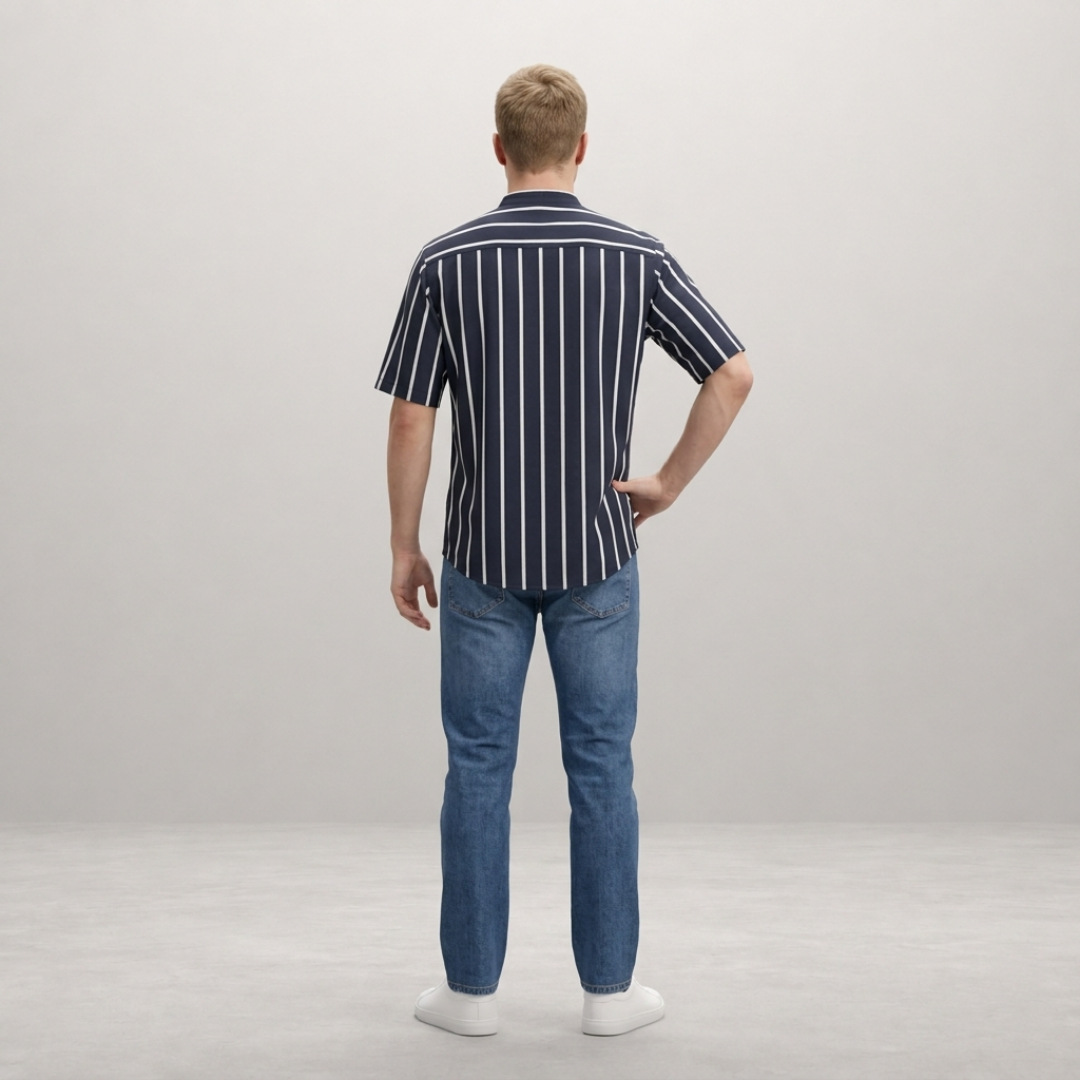 Luca – Lightweight striped summer shirt with effortless European style