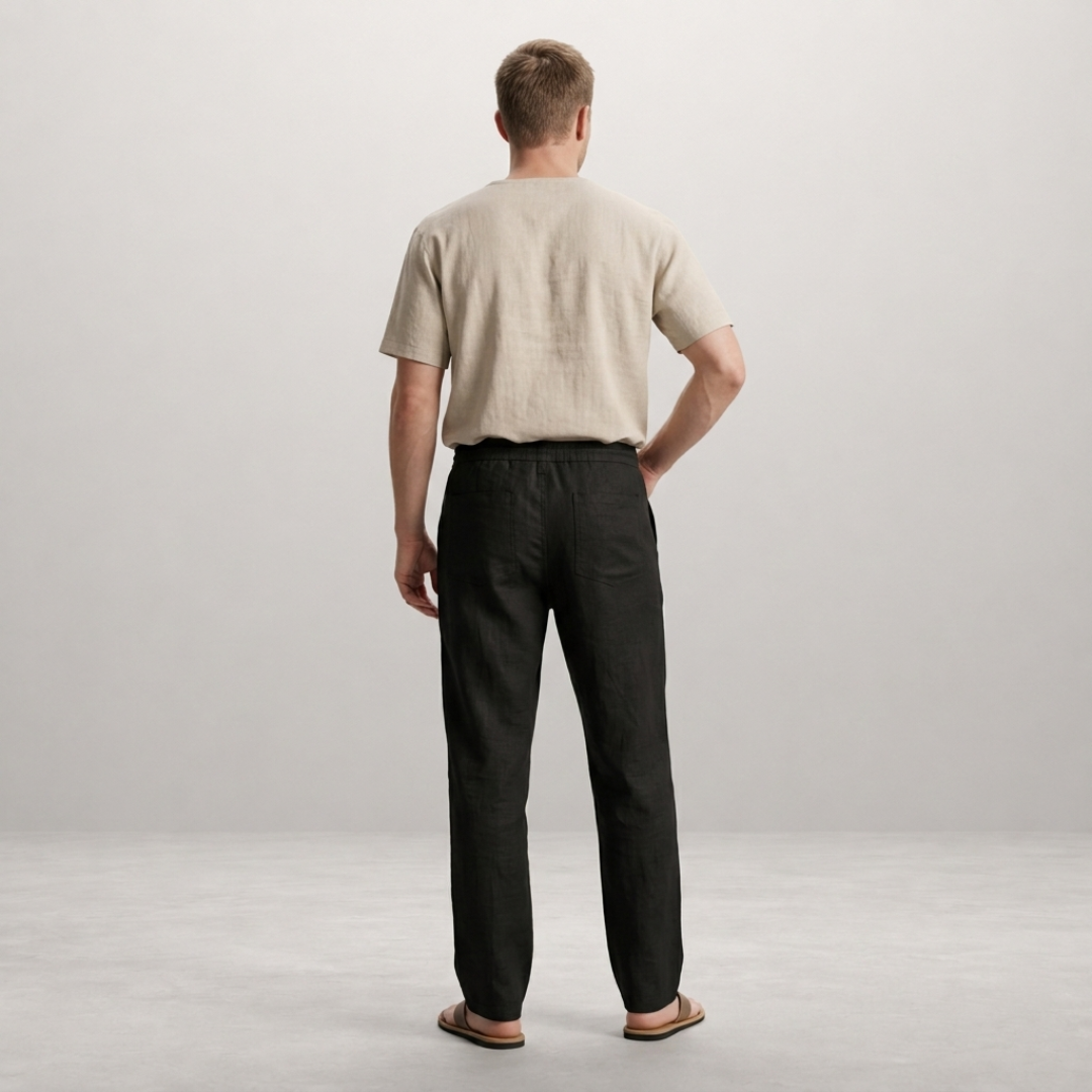 Mateo – Relaxed linen blend trousers