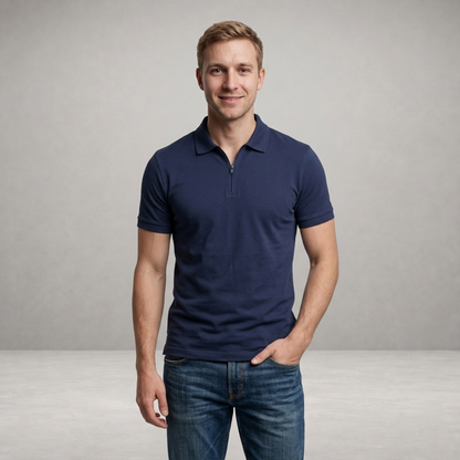 Elias – Modern zip polo with clean minimal style