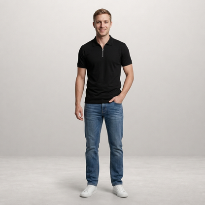Elias – Modern zip polo with clean minimal style
