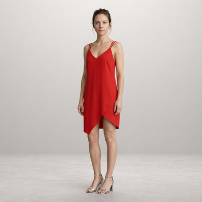 Aria – Elegant satin mini dress with graceful silhouette