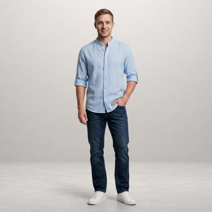 Matteo – Relaxed linen blend shirt for effortless everyday style