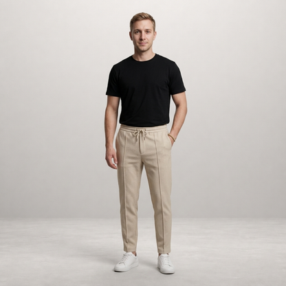 Luca – Tailored drawstring trousers with modern athletic refinement