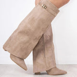 Knee High Boots with Golden Detail for Women