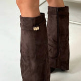 Knee High Boots with Golden Detail for Women