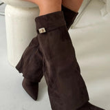 Knee High Boots with Golden Detail for Women