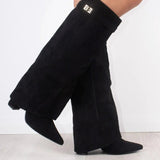 Knee High Boots with Golden Detail for Women