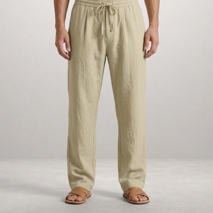 Luca – Relaxed linen drawstring trousers for effortless summer comfort