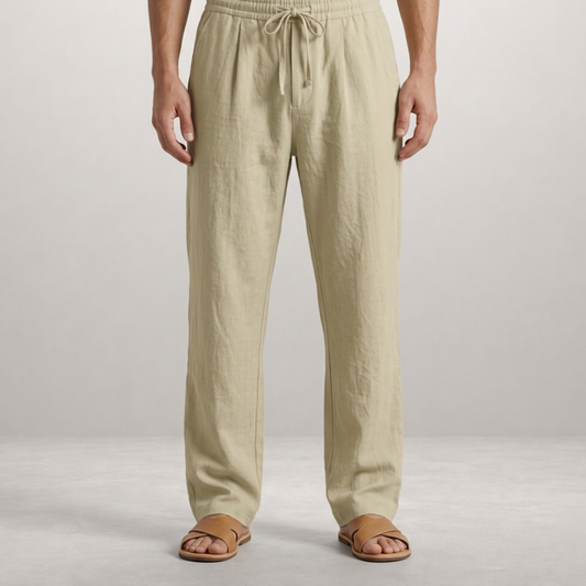 Luca – Relaxed linen drawstring trousers for effortless summer comfort