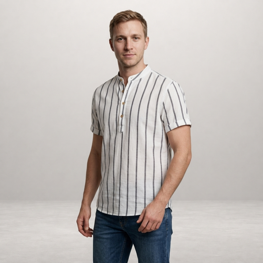Luca – Lightweight striped summer shirt with effortless European style