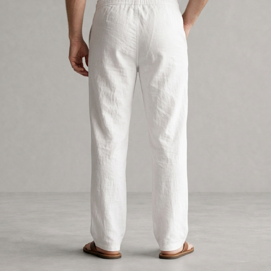 Luca – Relaxed linen drawstring trousers for effortless summer comfort