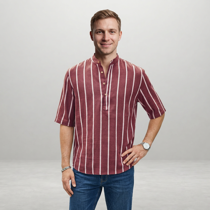 Luca – Lightweight striped summer shirt with effortless European style