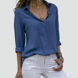Long Sleeve Blouse with Relaxed Fit for women