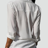 Long Sleeve Blouse with Relaxed Fit for women