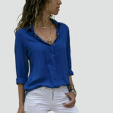 Long Sleeve Blouse with Relaxed Fit for women