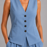 Wide Leg Pants Co-Ord Set Relaxed Tailored Two Piece for Women