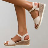 Wedge Sandals with Adjustable Ankle Straps for Women
