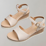 Wedge Sandals with Adjustable Ankle Straps for Women
