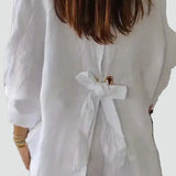 Linen Blouse Relaxed Fit Everyday Top for Women