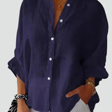 Linen Blouse Relaxed Fit Everyday Top for Women