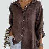 Linen Blouse Relaxed Fit Everyday Top for Women