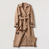 Women's Belted Trench Coat Single Breasted Classic Outerwear