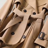 Women's Belted Trench Coat Single Breasted Classic Outerwear