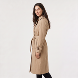 Women's Belted Trench Coat Single Breasted Classic Outerwear