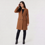 Double-Breasted Coat for Women | Classic Tailored Outerwear