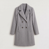 Breasted Wool Blend Coat for Women – Classic Tailored Outerwear
