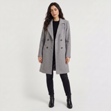 Breasted Wool Blend Coat for Women – Classic Tailored Outerwear