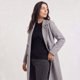 Breasted Wool Blend Coat for Women – Classic Tailored Outerwear