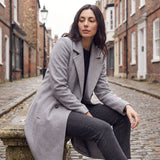 Breasted Wool Blend Coat for Women – Classic Tailored Outerwear