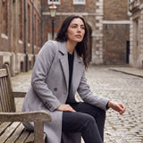 Breasted Wool Blend Coat for Women – Classic Tailored Outerwear