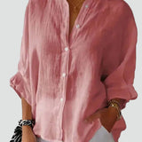 Linen Blouse Relaxed Fit Everyday Top for Women