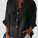 Linen Blouse Relaxed Fit Everyday Top for Women