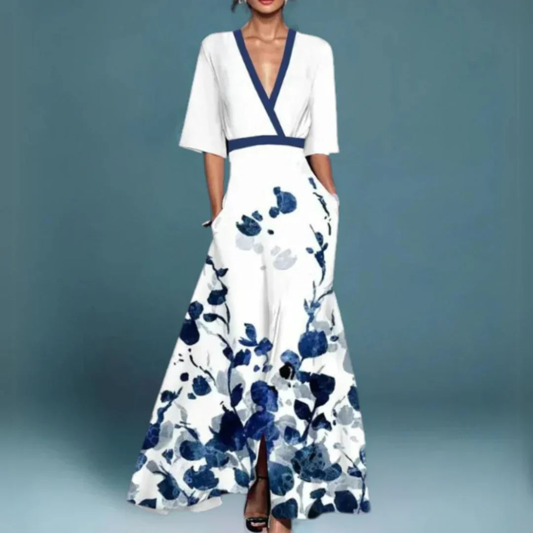 Floral Maxi Dress Long Flowing Silhouette for women