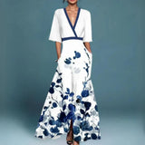 Floral Maxi Dress Long Flowing Silhouette for women