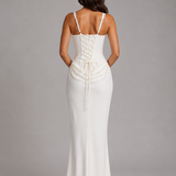 Maxi Dress with Draped Corset Bodice