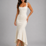 Maxi Dress with Floral Corset Bodice