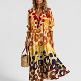 Shirt Dress with Artistic Print