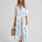 Shirt Dress with Artistic Print