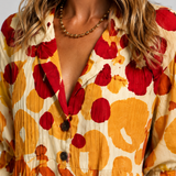 Shirt Dress with Artistic Print