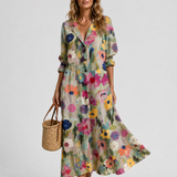 Shirt Dress with Artistic Print