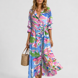 Shirt Dress with Artistic Print