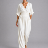 Wide Leg Jumpsuit with Cinched Waist for Women