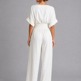 Wide Leg Jumpsuit with Cinched Waist for Women