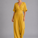 Wide Leg Jumpsuit with Cinched Waist for Women